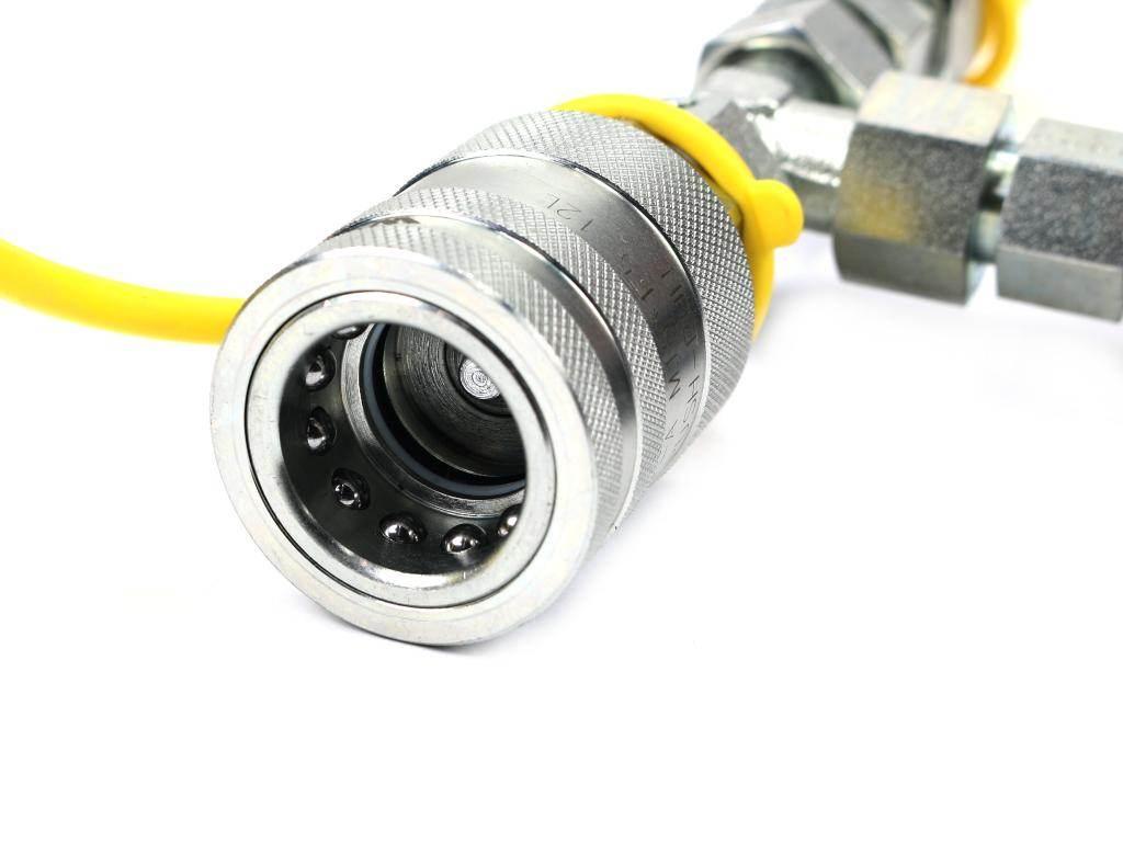 Zestaw pomiarowy ciśnienia hydrauliki z manometrem 250 bar wtyczka i gniazd - zdjęcie 2