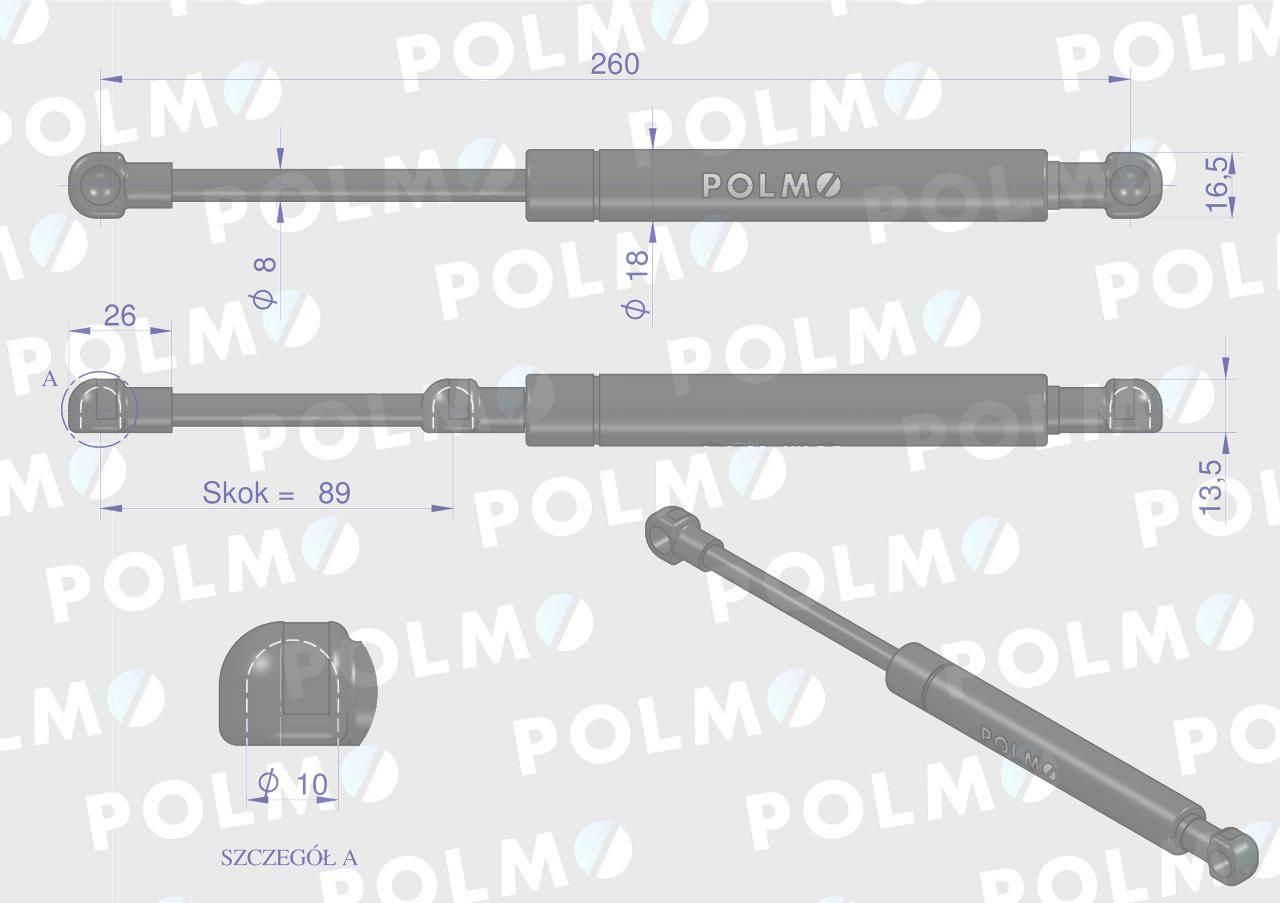 Siłownik drzwi john deere al78435 polmo | AL78435P - zdjęcie 2