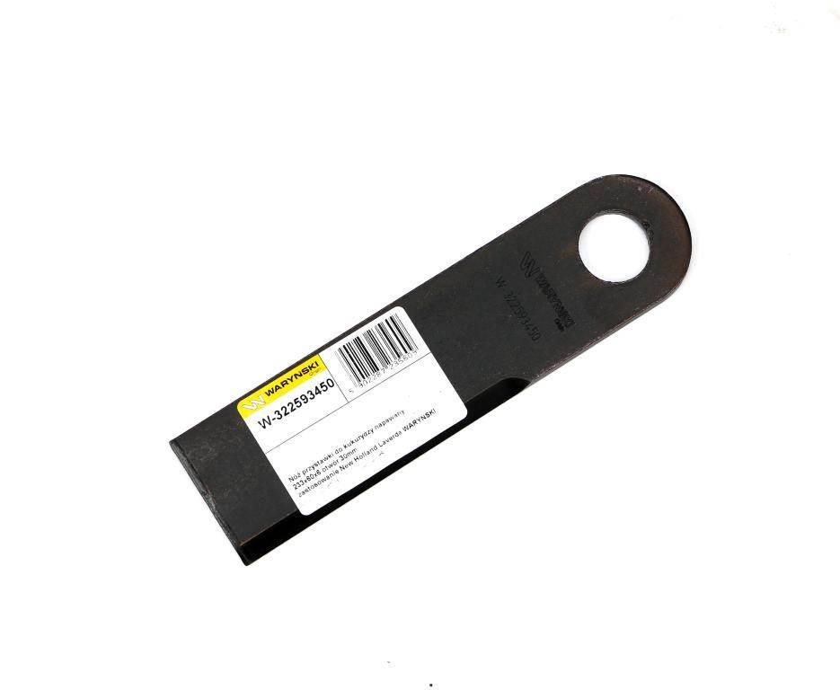 Nóż przystawki do kukurydzy napawany 233x60x6 otwór 30mm new holland laverd