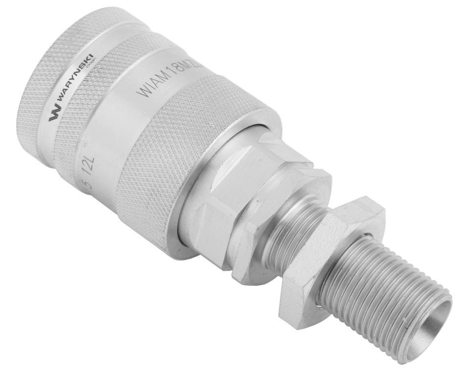 Szybkozłącze hydrauliczne gniazdo long m18x1.5 gwint zewnętrzny euro push-p - zdjęcie 2