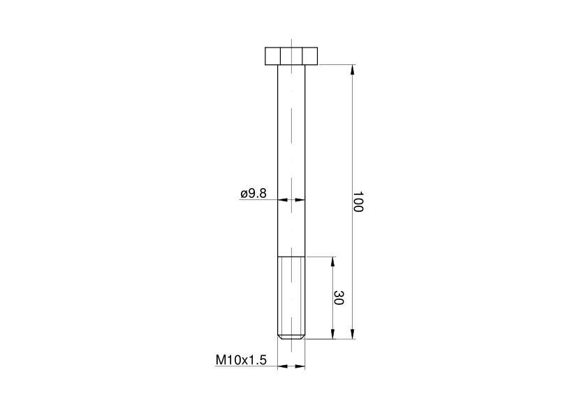 Śruba mechanizmu różnicowego m10 c-330 | 50013580 - zdjęcie 3