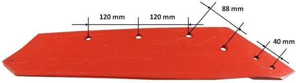 Eurolemiesz prawy 18" kverneland vulcan pasuje śruba m14x34ov1 4 szt