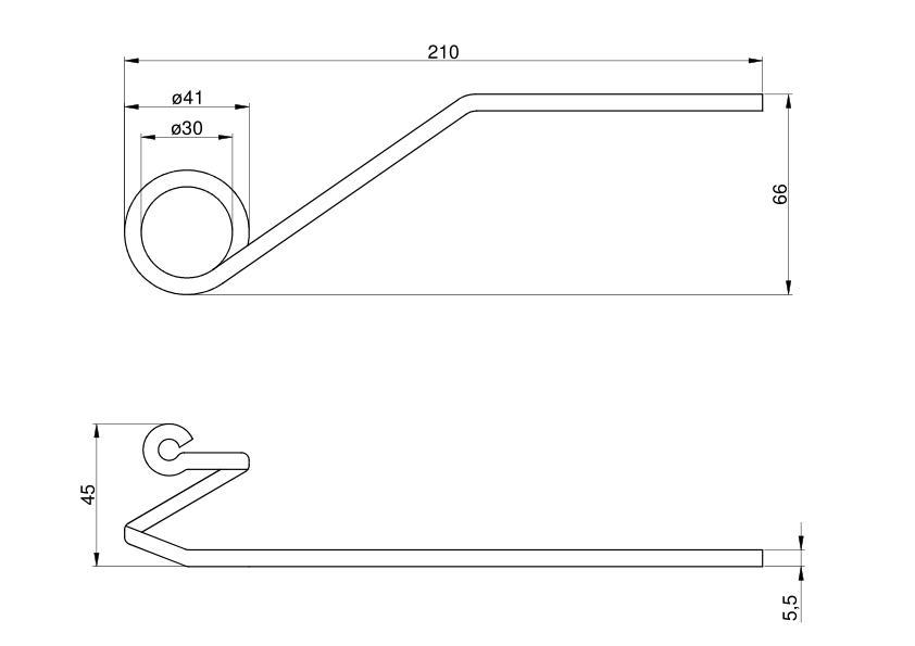 Palec sprężysty motowideł dł.205mm 650500.0 claas - zdjęcie 3