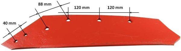 Eurolemiesz lewy 18'' kverneland vulcan pasuje śruba m14x34ov1 4 szt