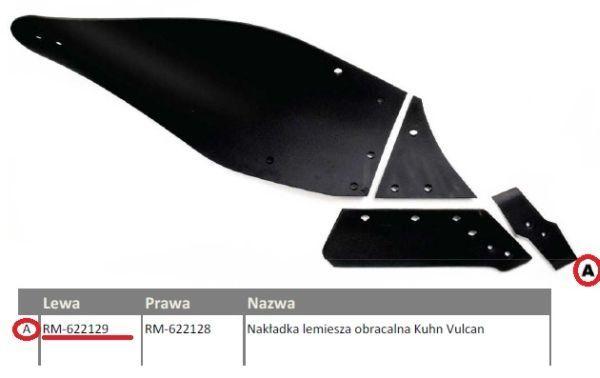Dłutonakładka lemiesza obracalna lewa kuhn vulcan pasuje śruba m12x34ov2 2s - zdjęcie 2