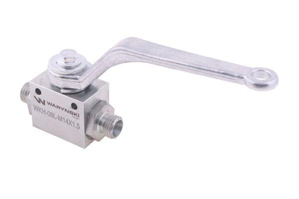 Zawór kulowy hydrauliczny 2-drogowy 2/2 m14x1.5 08l z otworami mocującymi 500 bar waryński