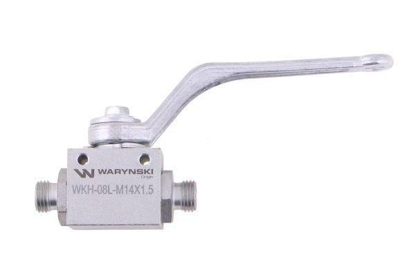 Zawór kulowy hydrauliczny 2-drogowy 2/2 m14x1.5 08l z otworami mocującymi 500 bar waryński - zdjęcie 3