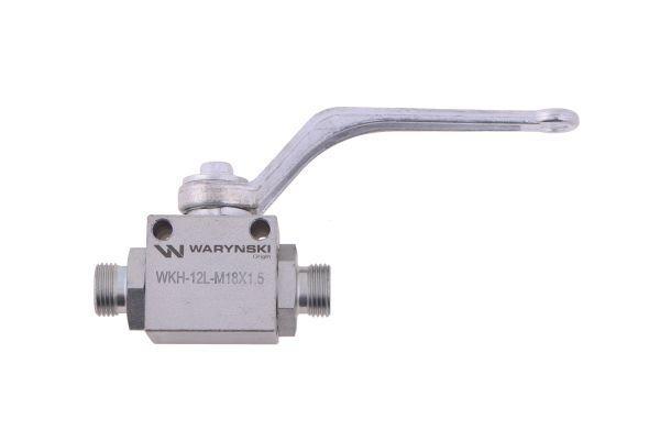 Zawór kulowy hydrauliczny 2-drogowy 2/2 m18x1.5 12l z otworami mocującymi 500 bar waryński - zdjęcie 4
