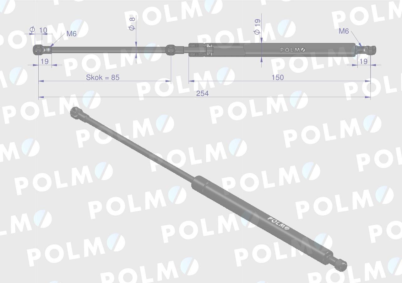 Siłownik l max 254mm 3900790m91p massey ferguson polmo - zdjęcie 2