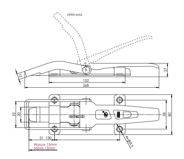 Spinacz zaczep do burt zb-09a 1100kg przyczepka spp - zdjęcie 2