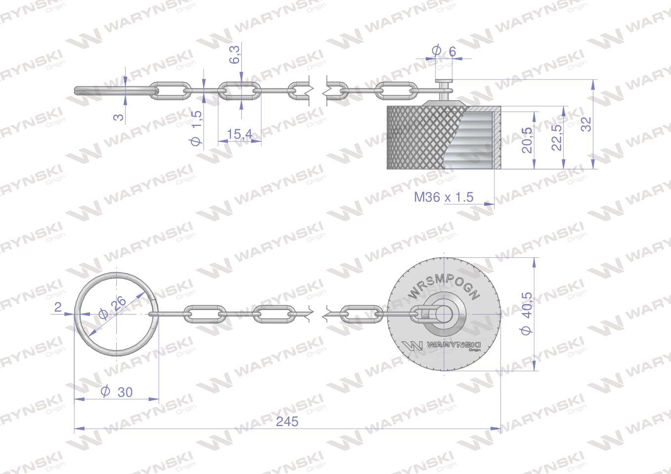 Komplet zawór gniazdo bizon m18x1.5 skręcane zsr6160101 z gwintowaną pokryw - zdjęcie 2