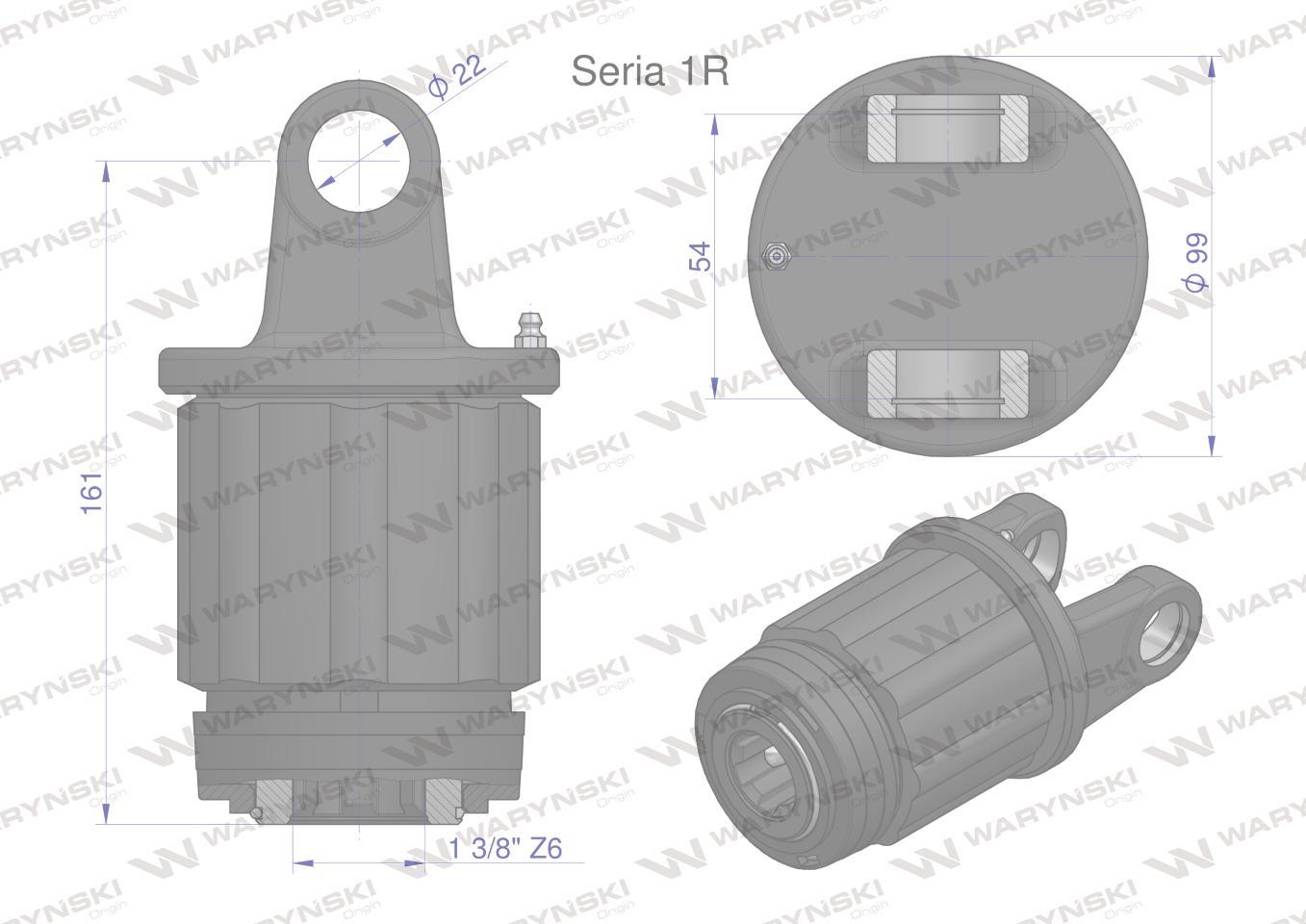 Sprzęgło zapadkowe wału seria 1r 500 nm 22x54 1 3/8 z6 waryński - zdjęcie 2