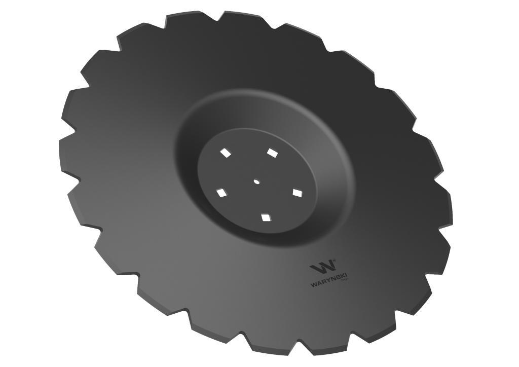 Talerz uzębiony z-20 fi 560 mocowanie 5/116 przetłoczony grubość 4mm stal b