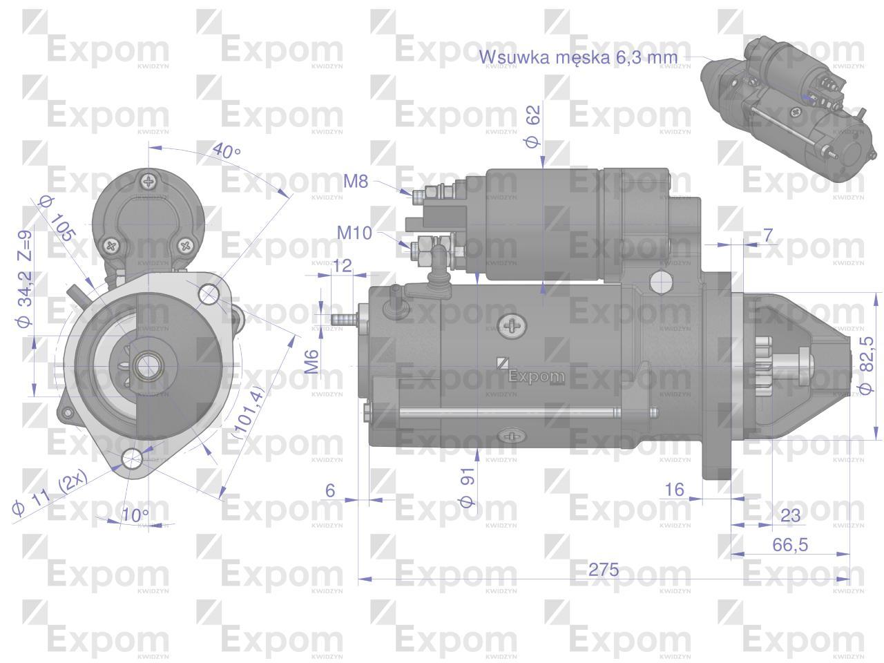 Rozrusznik 12v deutz typ iskra ms641 expom kwidzyn eu - zdjęcie 3