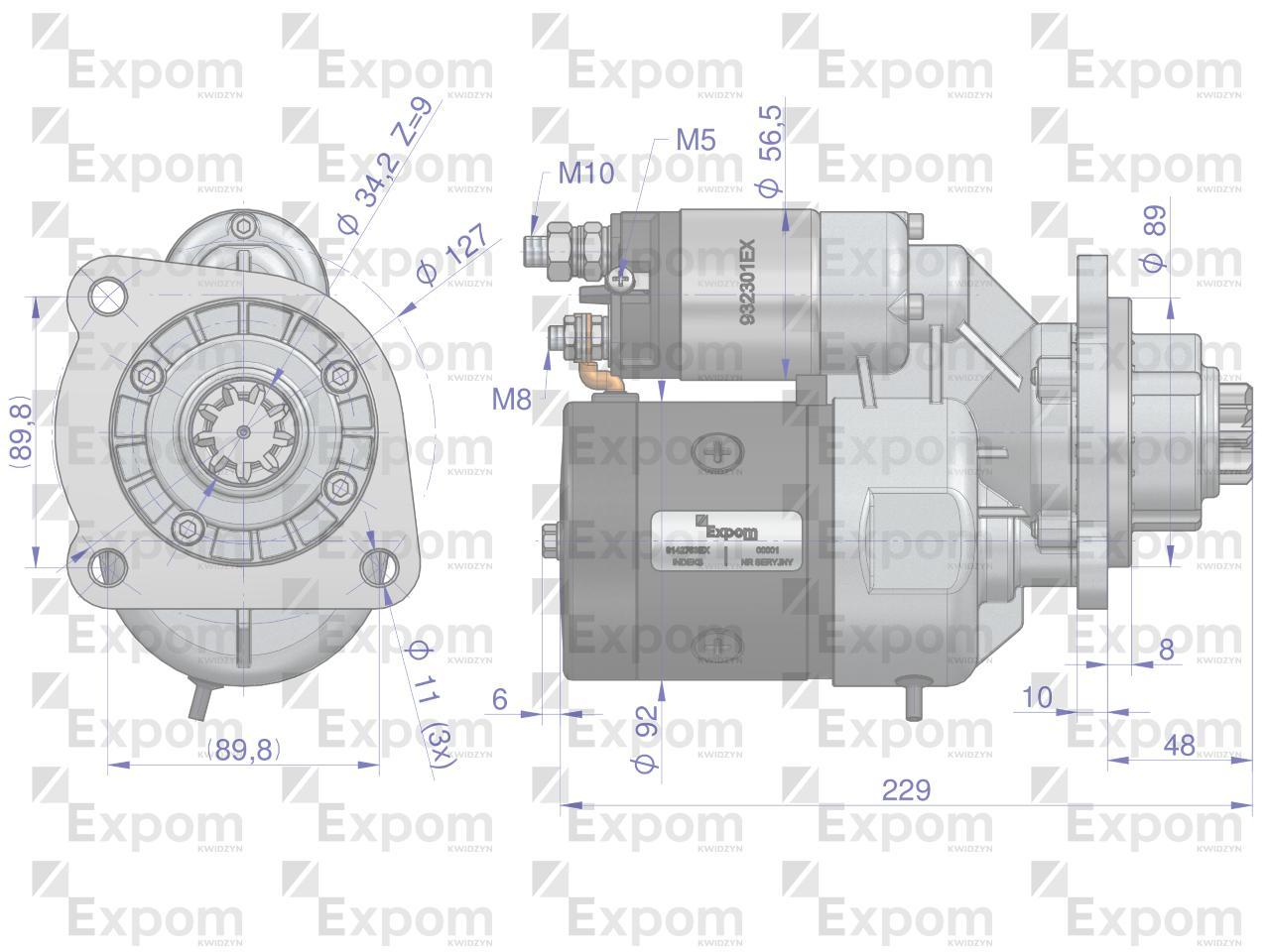 Rozrusznik z reduktorem typu magneton 9142763 proxima forterra blue line ex - zdjęcie 4