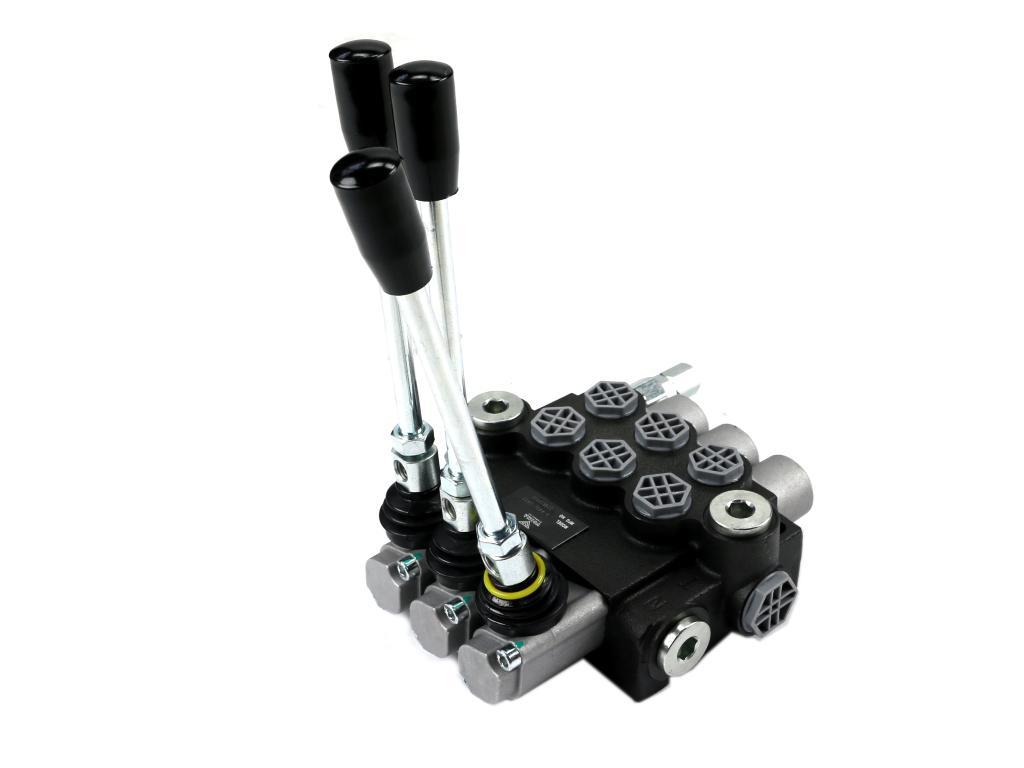 Rozdzielacz hydrauliczny 3-sekcyjny 40l 1 sekcja z zatrzaskiem voima - zdjęcie 2