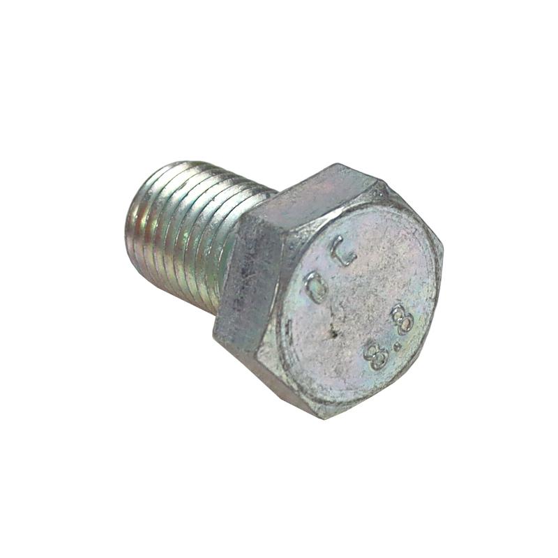 Śruba Z Łbem 6-Kątnym Pełny Gwint M16x25 Kl.8.8 Din933 Ocynk Biały - zdjęcie 3