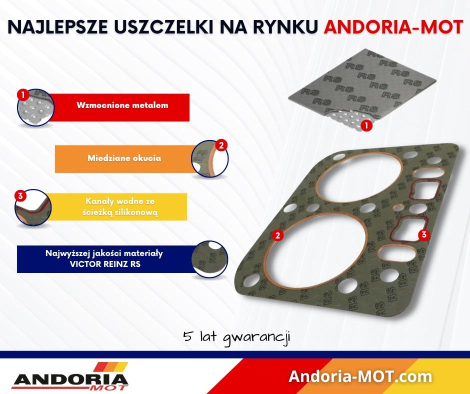 Komplet - Zestaw Uszczelek Głowicy Ursus Mf3 Andoria KPL.MF3GAM - zdjęcie 2