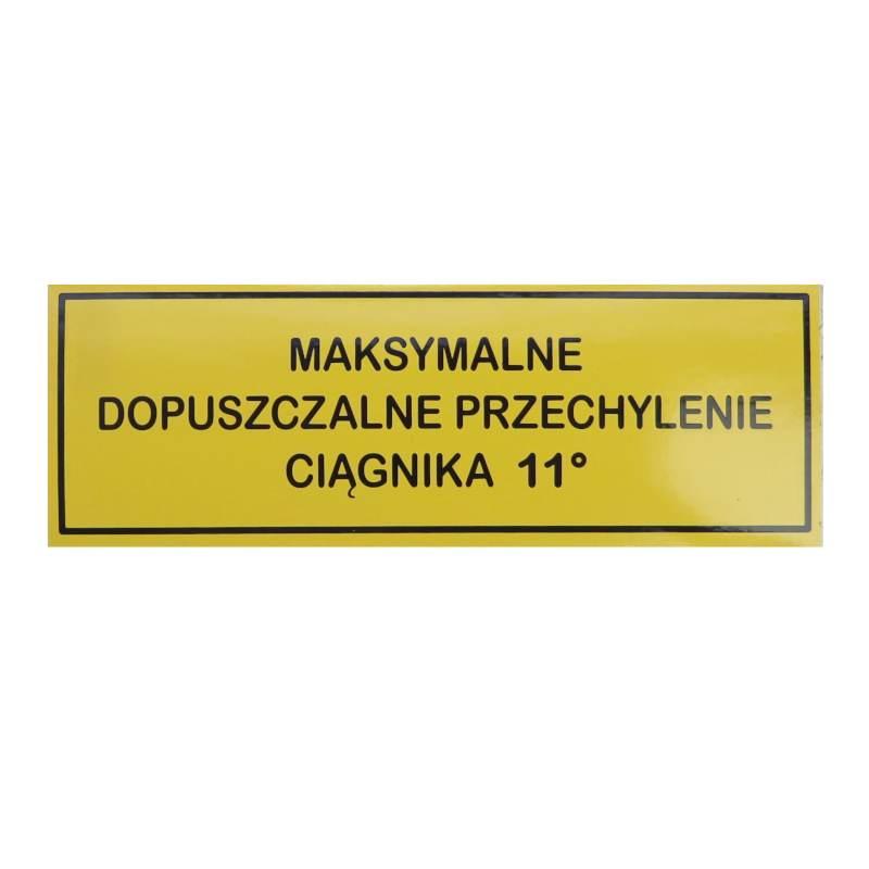 Emblemat Przechylenie 11 Stopni | EMBLEMAT06