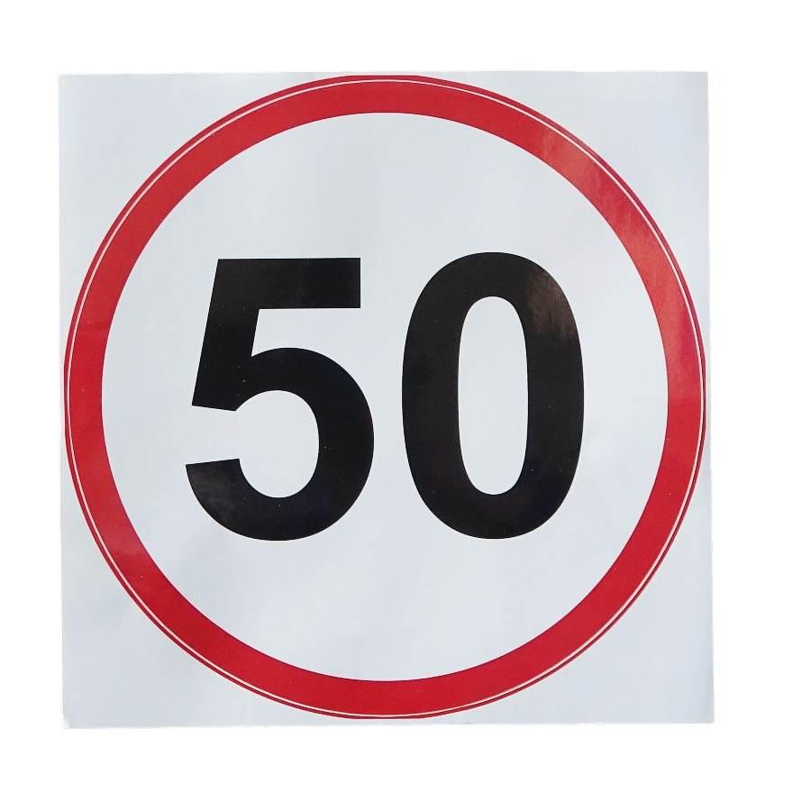 Naklejka Ograniczenie Prędkości 50 Km/H | NOMORE50