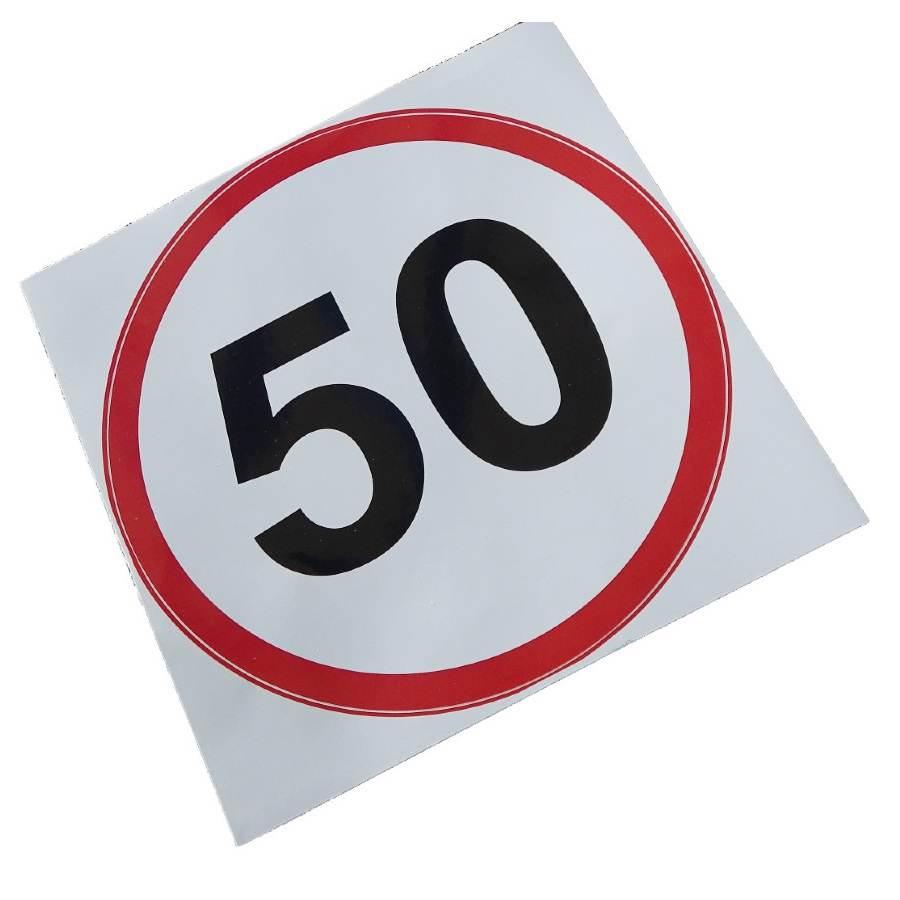 Naklejka Ograniczenie Prędkości 50 Km/H | NOMORE50 - zdjęcie 2