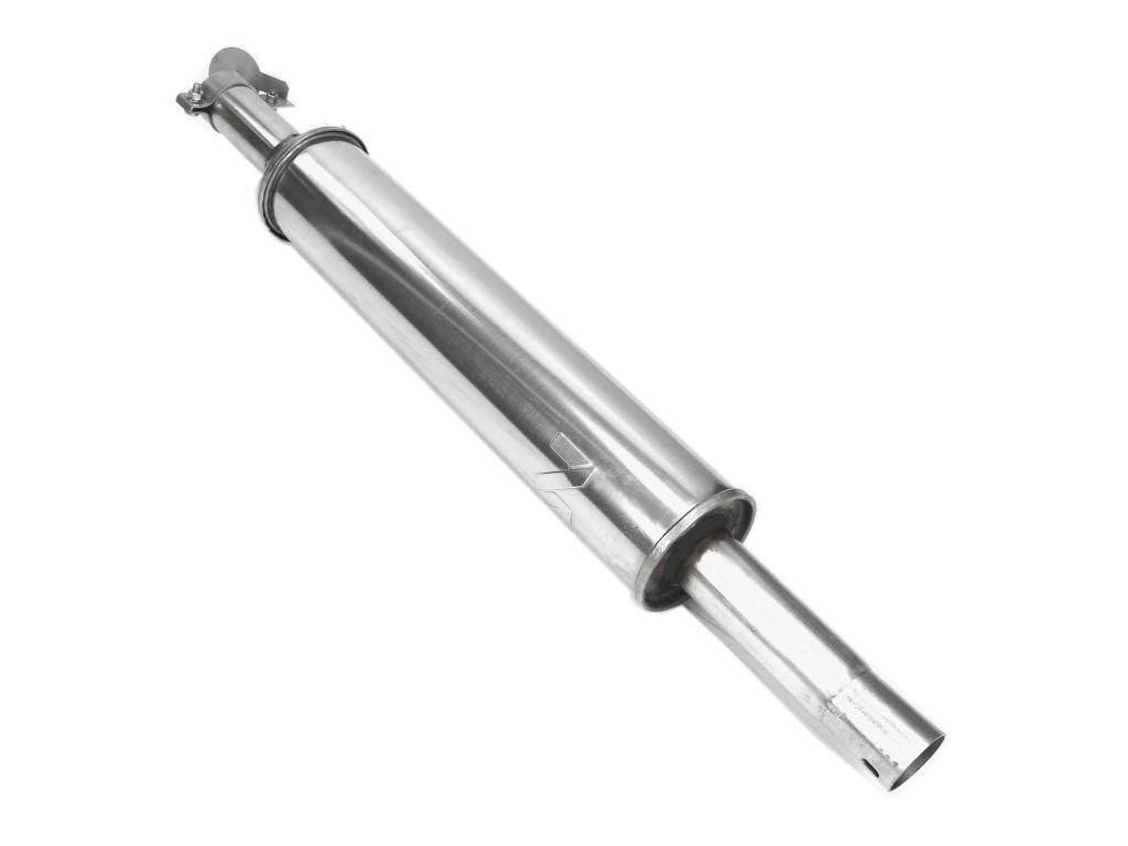 Tłumik okrągły krótki 865mm 4.5kg c-330 prosty inox waryński