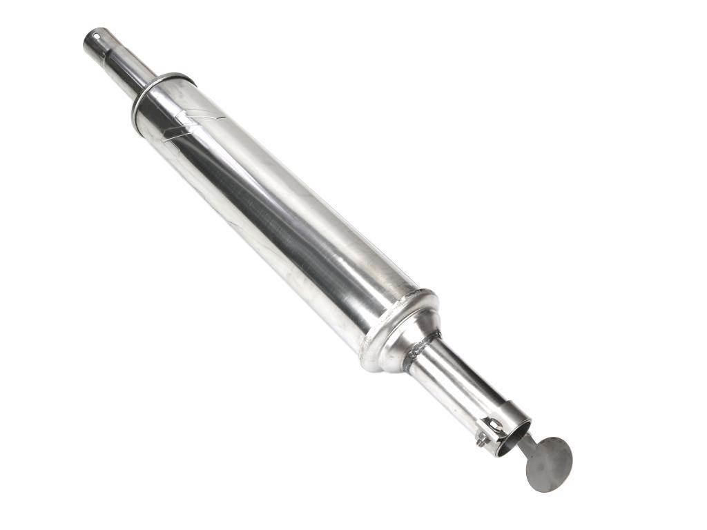 Tłumik okrągły krótki 865mm 4.5kg c-330 prosty inox waryński - zdjęcie 2