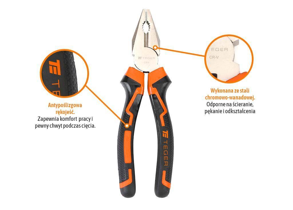 Szczypce uniwersalne 200mm teger | T-W-SZU003 - zdjęcie 3