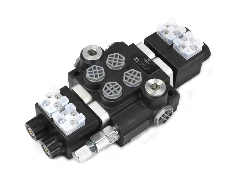 Rozdzielacz hydrauliczny 2-sekcyjny sterowany elektrycznie 12v 40l voima