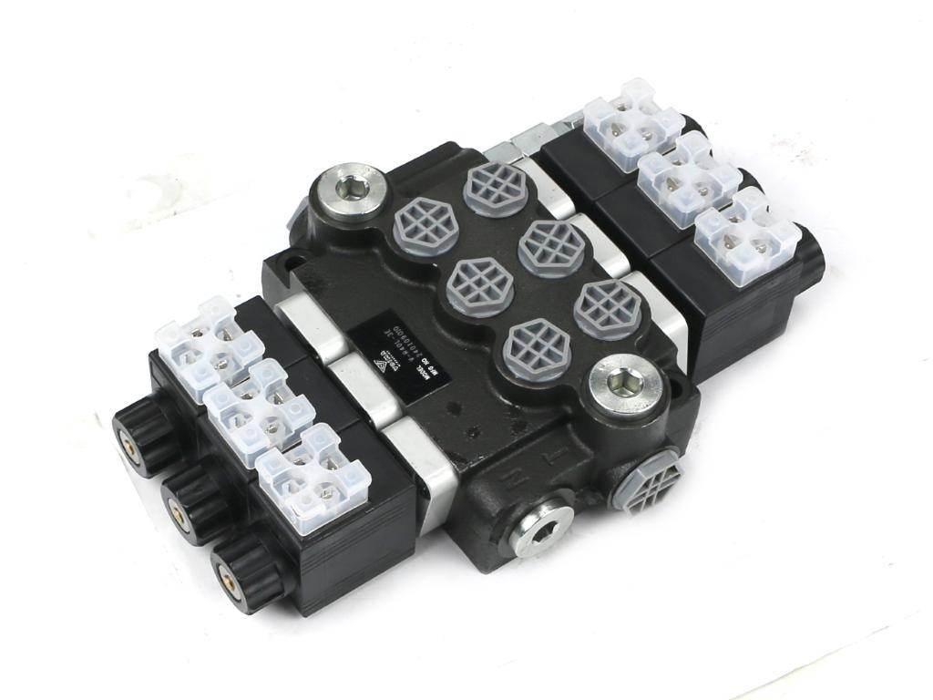 Rozdzielacz hydrauliczny 3-sekcyjny sterowany elektrycznie 12v 40l voima