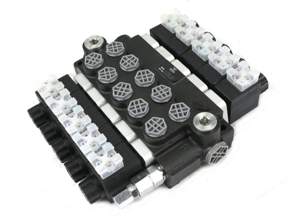 Rozdzielacz hydrauliczny 5-sekcyjny sterowany elektrycznie 12v 40l voima