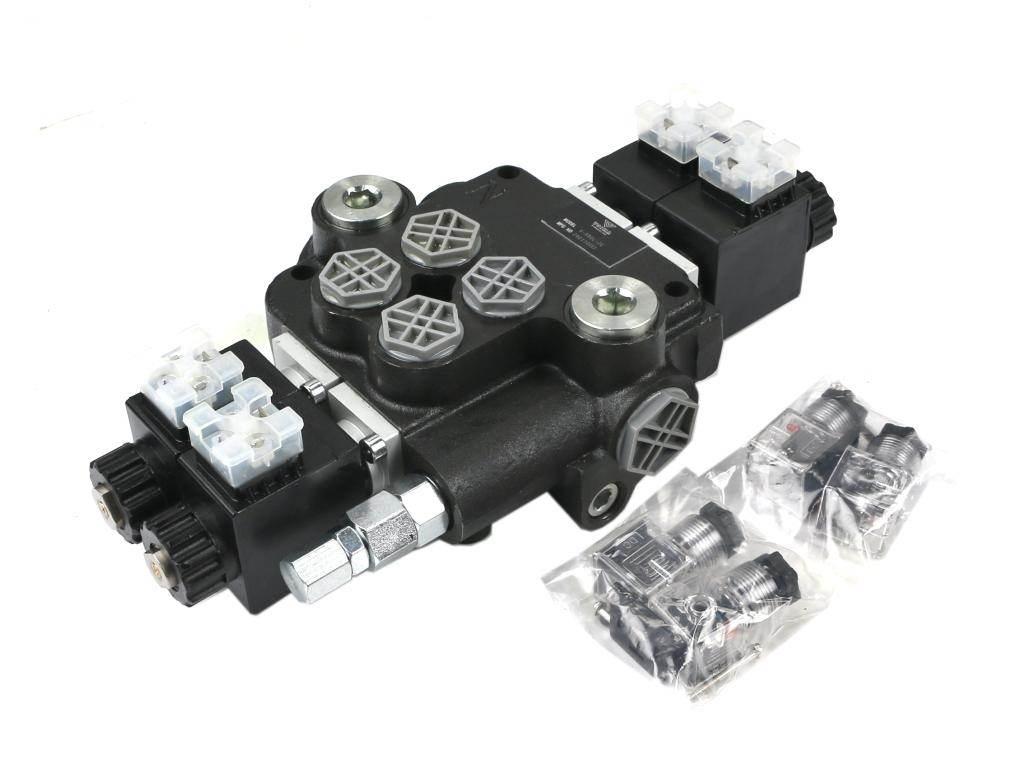 Rozdzielacz hydrauliczny 2-sekcyjny sterowany elektrycznie 12v 80l voima - zdjęcie 2