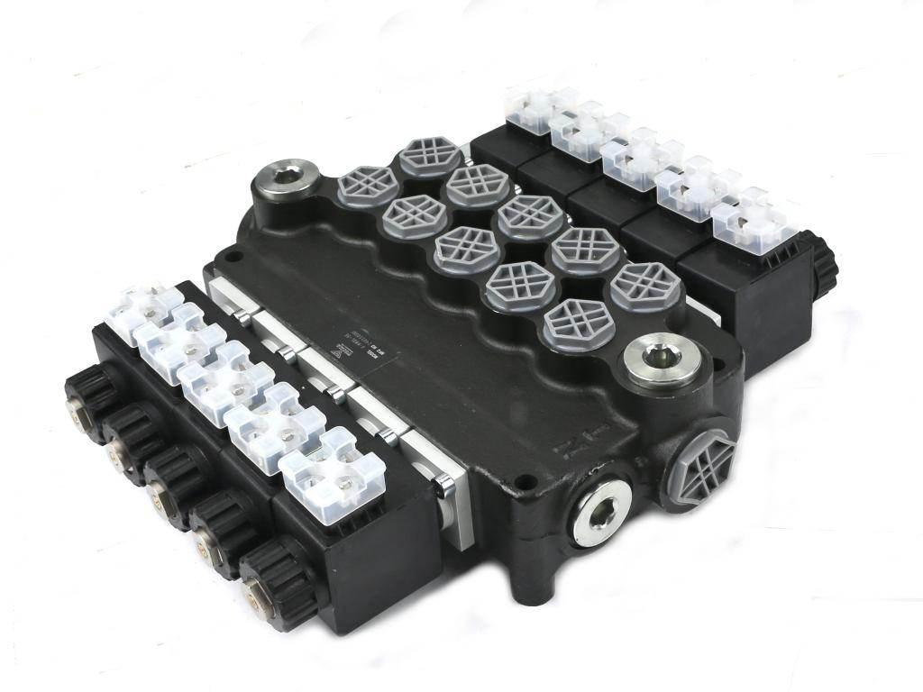 Rozdzielacz hydrauliczny 5-sekcyjny sterowany elektrycznie 12v 80l voima - zdjęcie 2