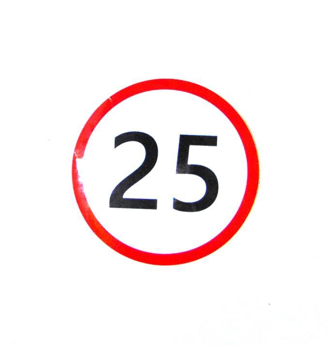 Naklejka Ograniczenie Prędkości 25 Km/H | NOMORE25