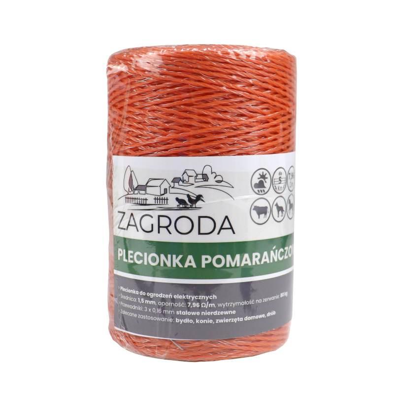 Plecionka Ogrodzenia Elektrycznego Pastucha 3 X 0.16 Mm Odporna Na Uv 400m