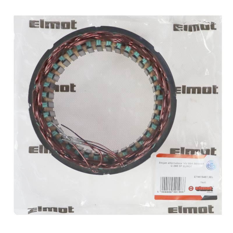 Stojan Alternatora 14v 55a 9515461 C-360 3p Elmot - zdjęcie 3