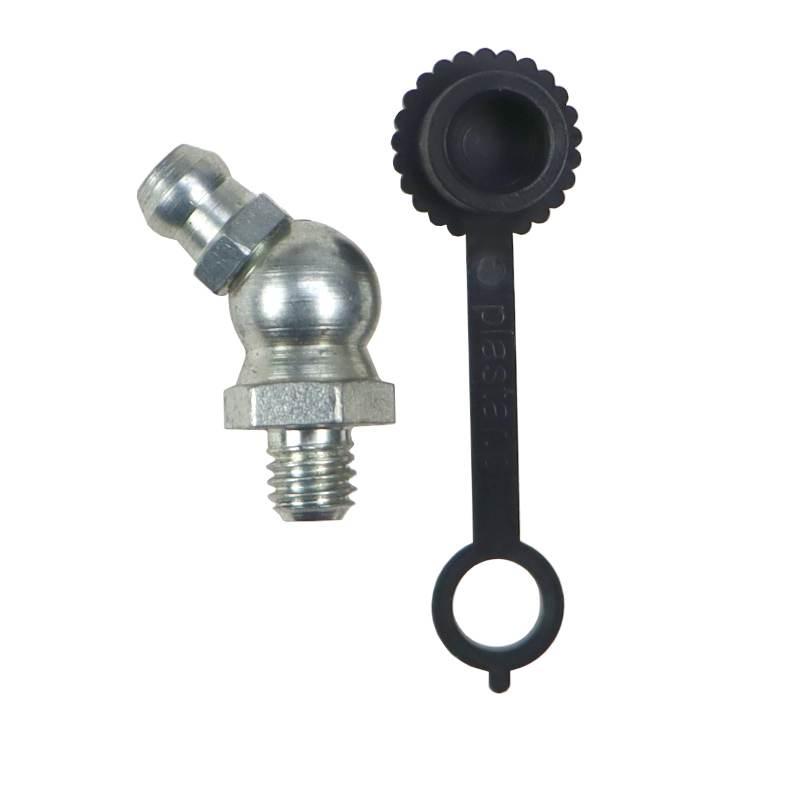 Komplet Smarowniczek M6x45 5szt Osłona Smarowniczki Czarna Pzl Hydral - zdjęcie 2