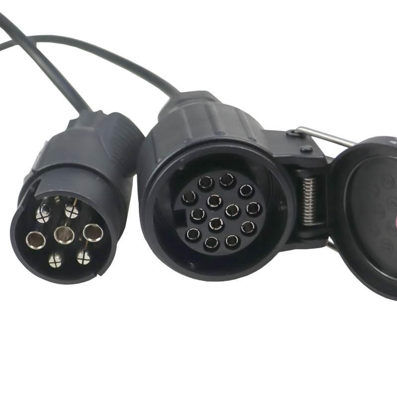 Adapter Przejściówka Gniazda Złącza Kablowy 7/13 12v Długość 1,0m Elmot - zdjęcie 3