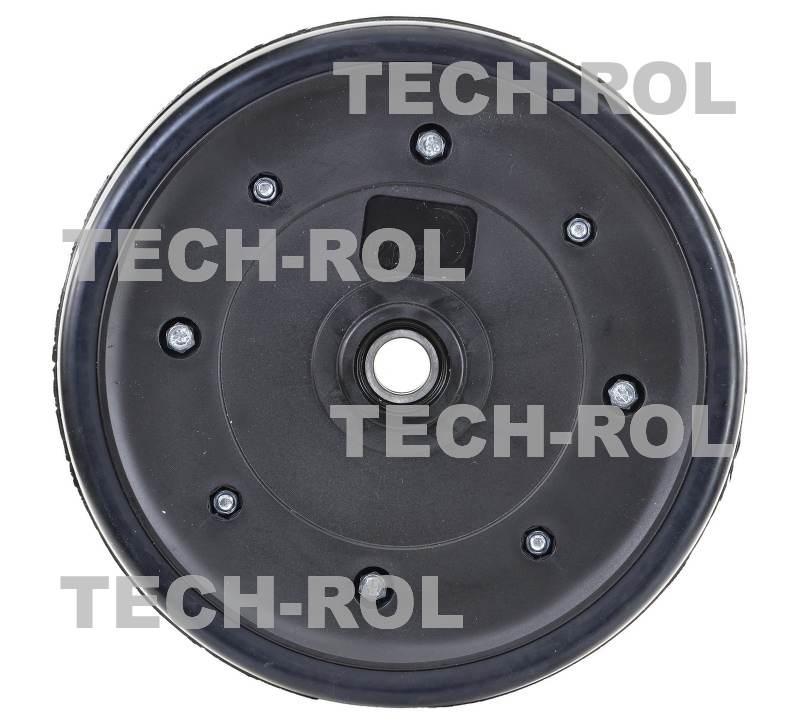Koło pełne gumowe lane średnica 250 mm szerokość 44 mm na oś fi-20 mm