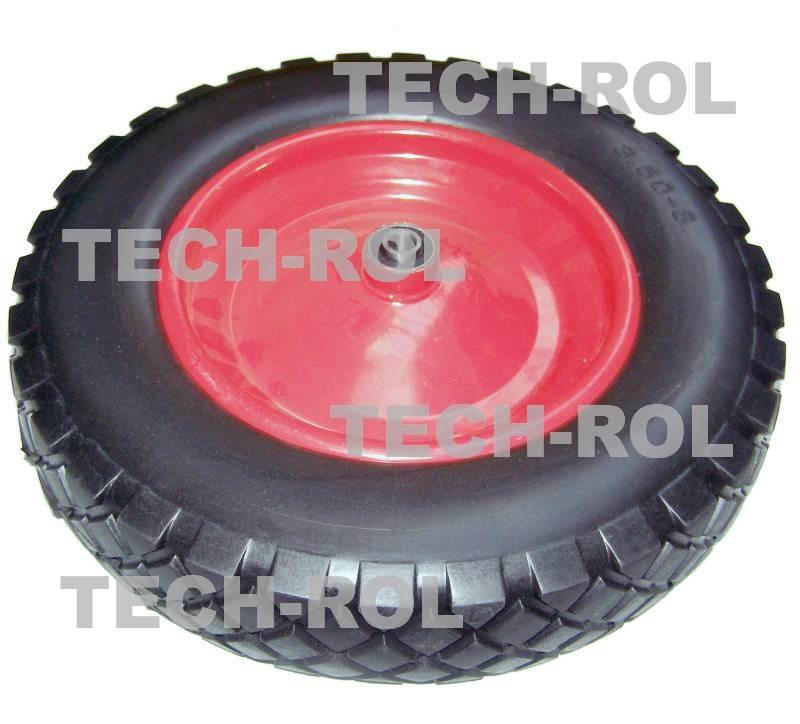 Koło taczki pełne piankowe 3.50-8 łożysko kulkowe na oś fi-12mm 350-8