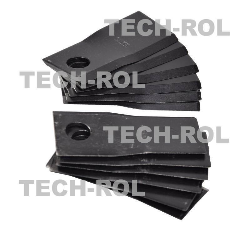 Komplet nożyków 115/49 mm 12 sztuk średnica otworu 19 mm nożyki skośne