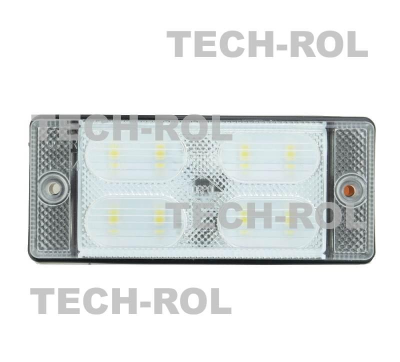 Lampa cofania diodowa prostokątna 8 led x 3W 24W 12V 24V 1700lm 6000K