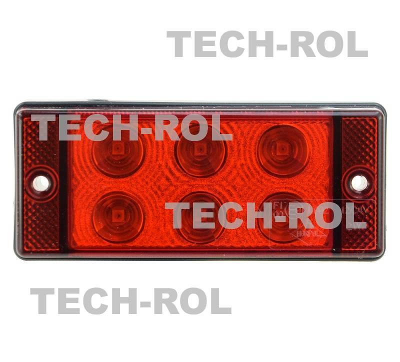 Lampa przeciwmgłowa diodowa 6-led 12V 24V LPD591 Horpol