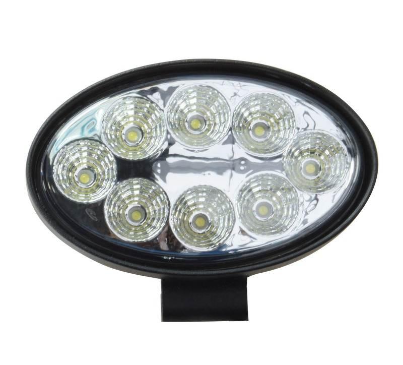 Lampa robocza diodowa elipsa 8 led x 3W 24W 12V 24V 2160lm 6000K barwa