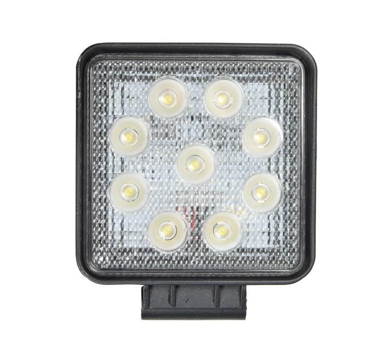 Lampa robocza diodowa kwadratowa 9 led x 3W 27W 12V 24V 1620lm 6000K