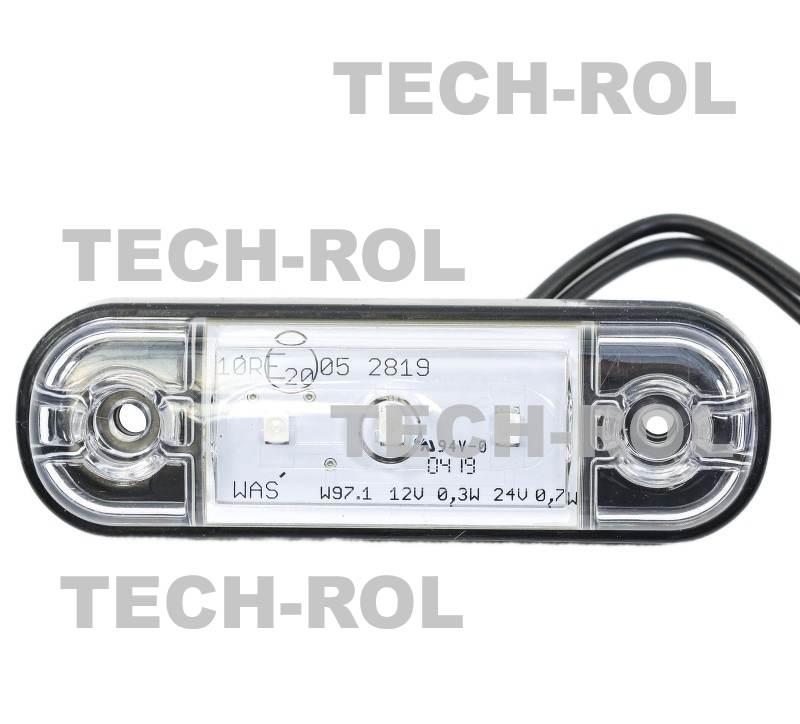 Lampa robocza diodowa prostokątna 3 led 12V 24V 23,9 lm barwa światła