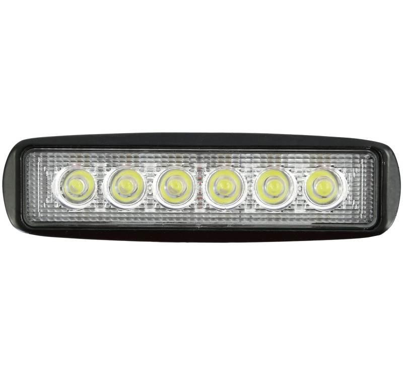 Lampa robocza diodowa prostokątna 6 led x 3W 18W 12V 24V 1440lm 6000K