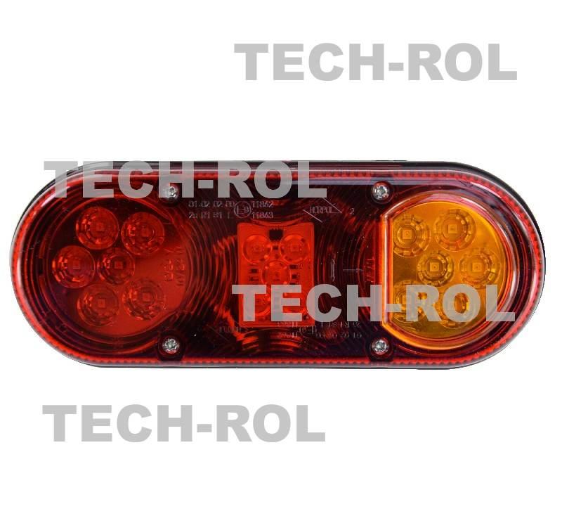 Lampa zespolona diodowa tylna lewa kierunkowskaz pozycja stop 12V 24V