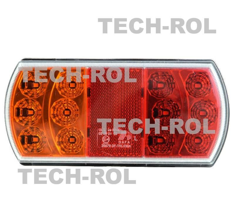 Lampa zespolona diodowa tylna lewa kierunkowskaz pozycja stop 12V 24V