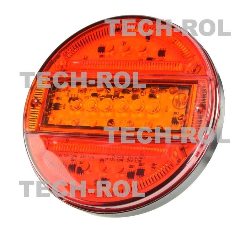 Lampa zespolona diodowa tylna,uniwersalna kierunkowskaz pozycja stop 12V